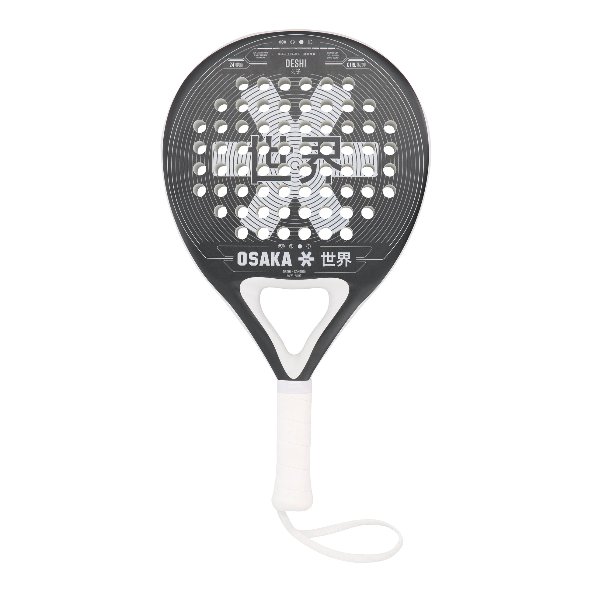 Osaka Deshi Control Padel Racket - Grey - Cover