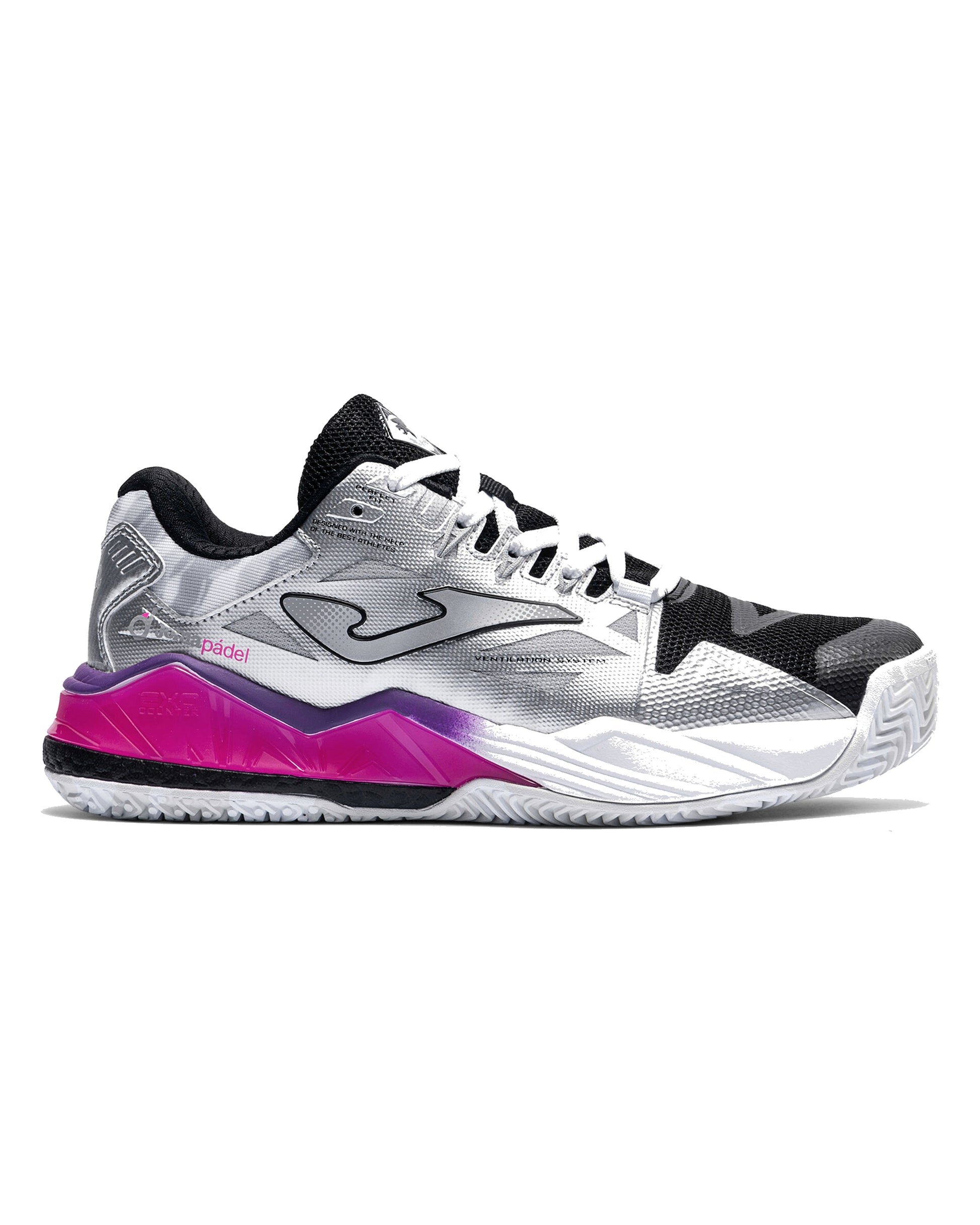 Joma Spin Lady 2612 Padel Shoes - Light Gray - Side