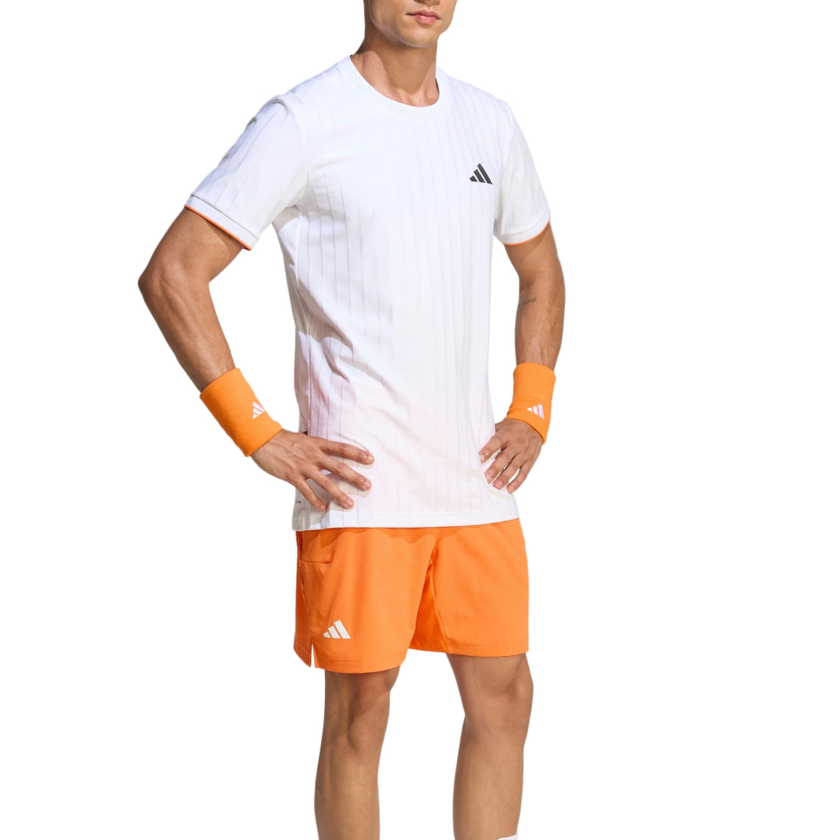 Adidas Freelift Tee Pro Men White front fit view