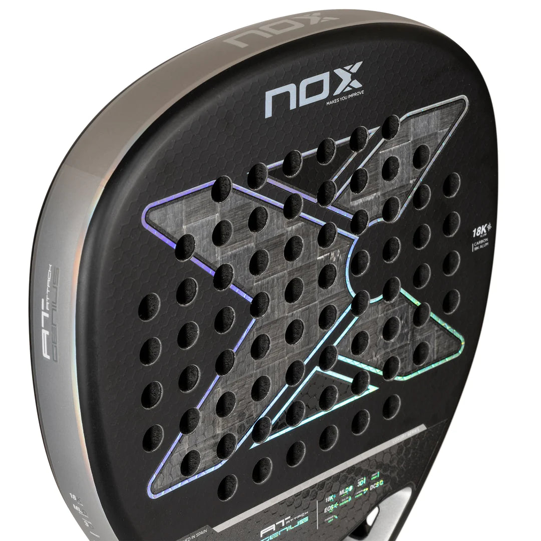 NOX AT10 Attack 18K 2024 Padel Racket by Augustin Tapia | PadelZone
