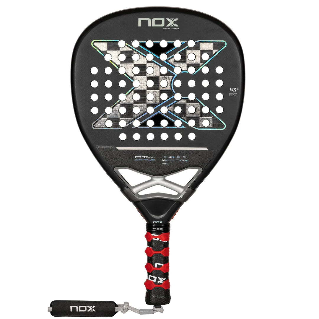 NOX AT10 Genius Attack 18K Padel Racket - Custom Grip - Cover