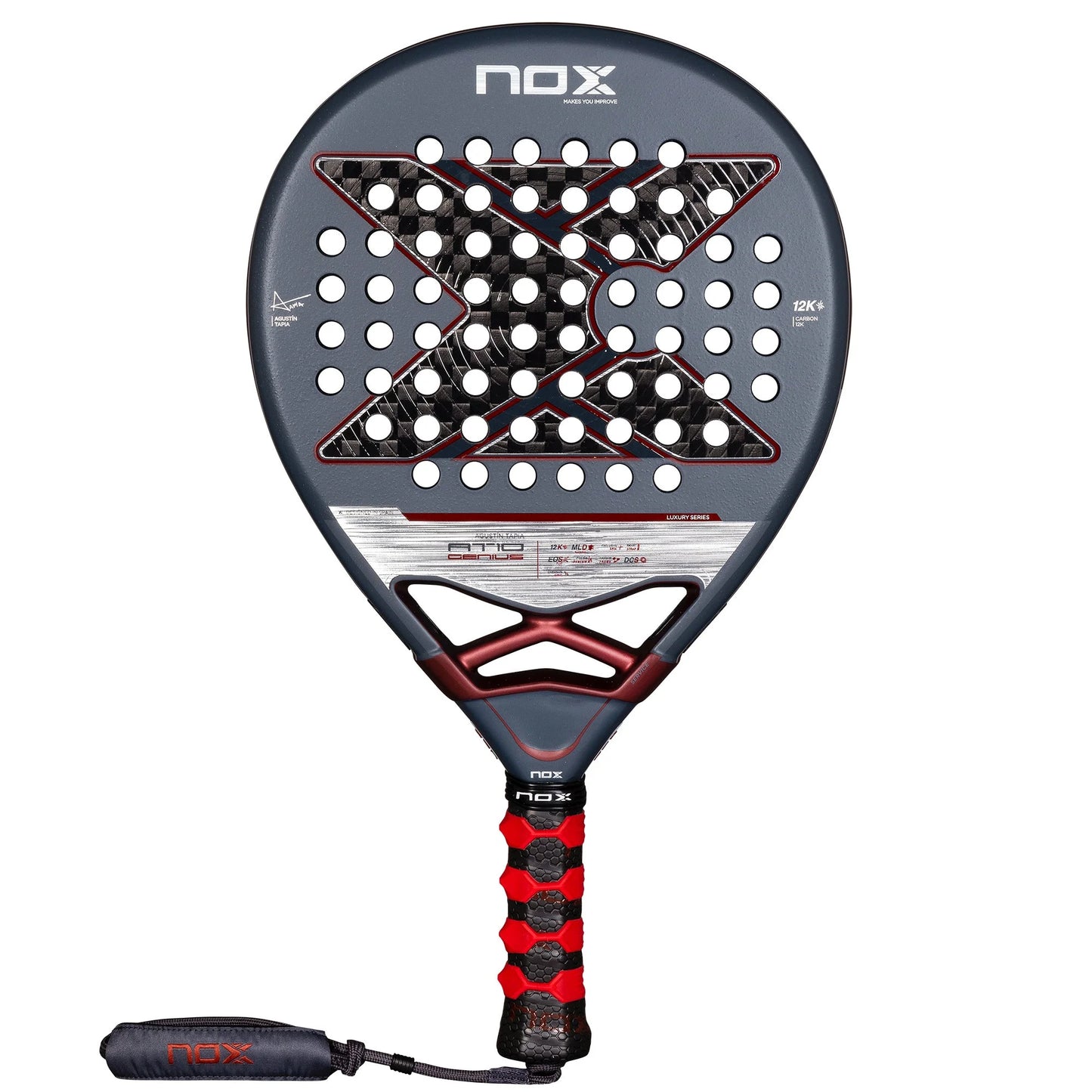 NOX AT10 Luxury Genius 12K Padel Racket - Custom Grip