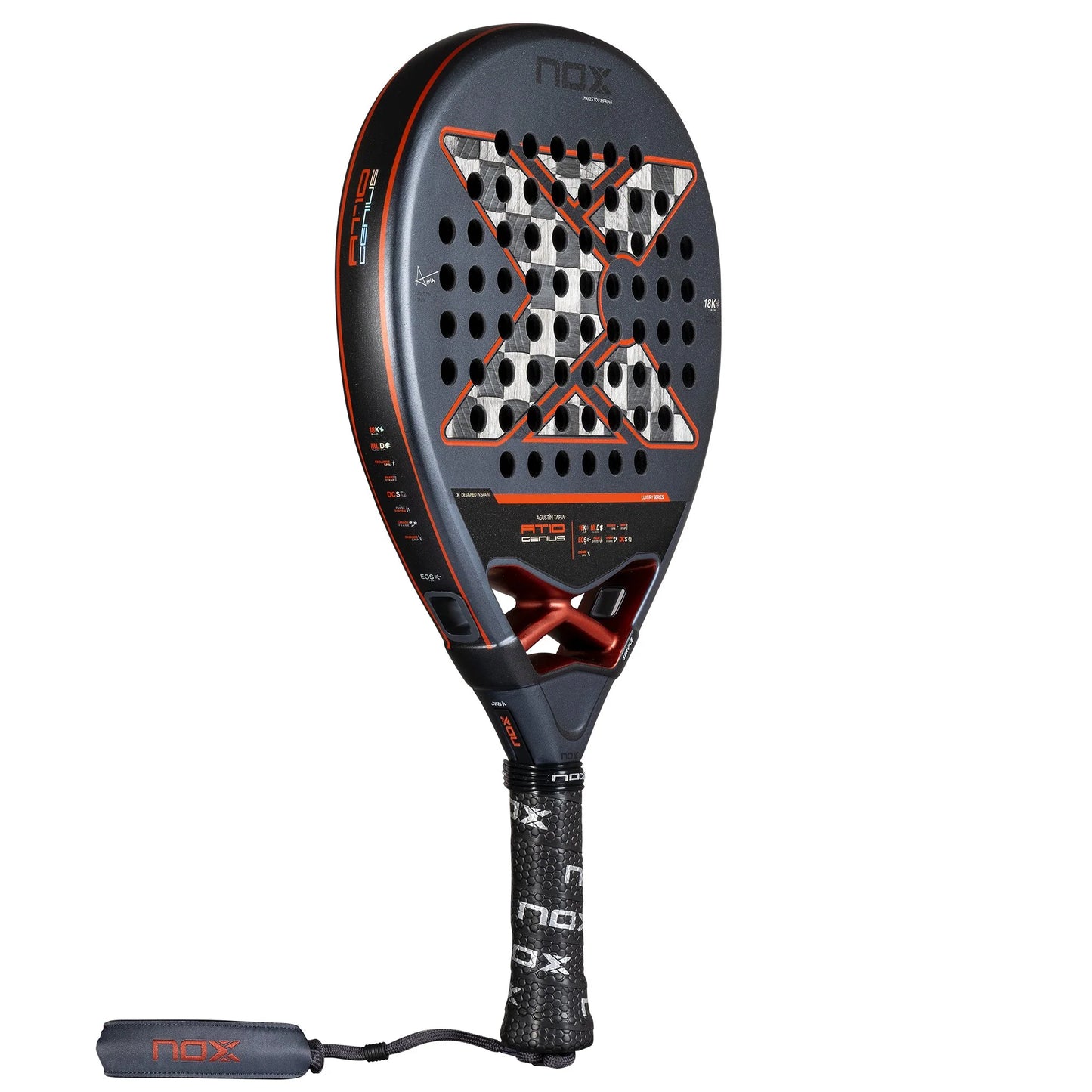 NOX AT10 Genius 18K Alum Padel Racket - Left