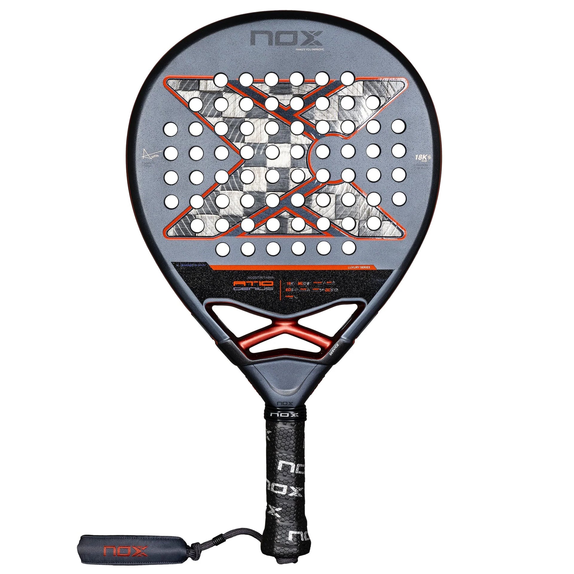 NOX AT10 Genius 18K 2025 Padel Racket by Augustin Tapia | PadelZone
