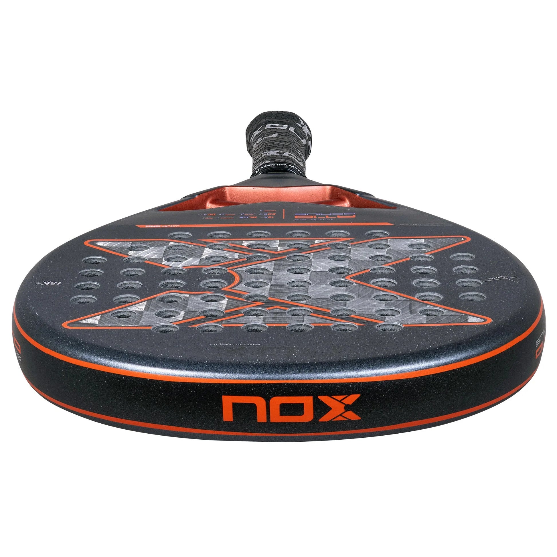 NOX AT10 Genius 18K Alum Padel Racket - Top