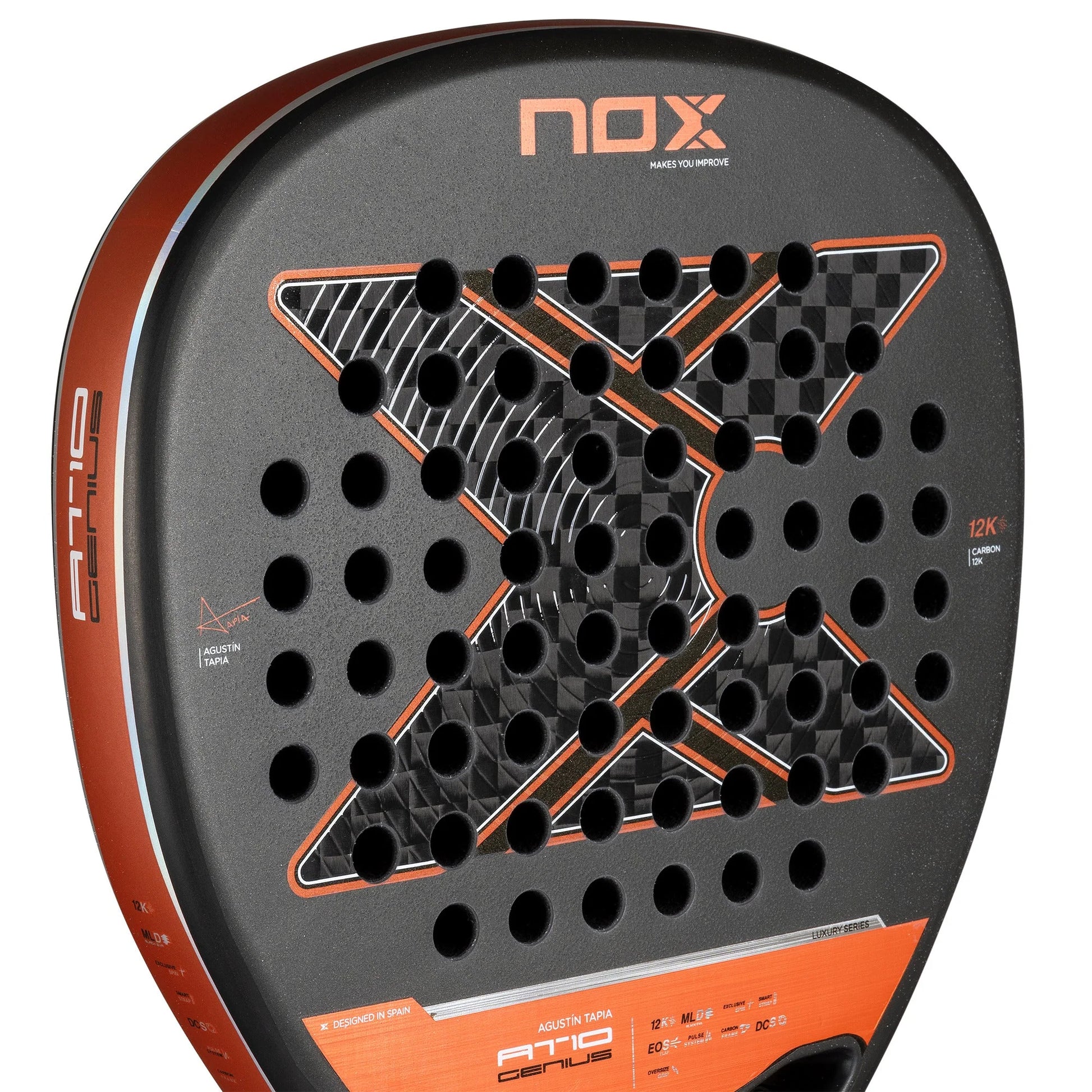 NOX AT10 Genius Attack 12K Padel Racket - Face