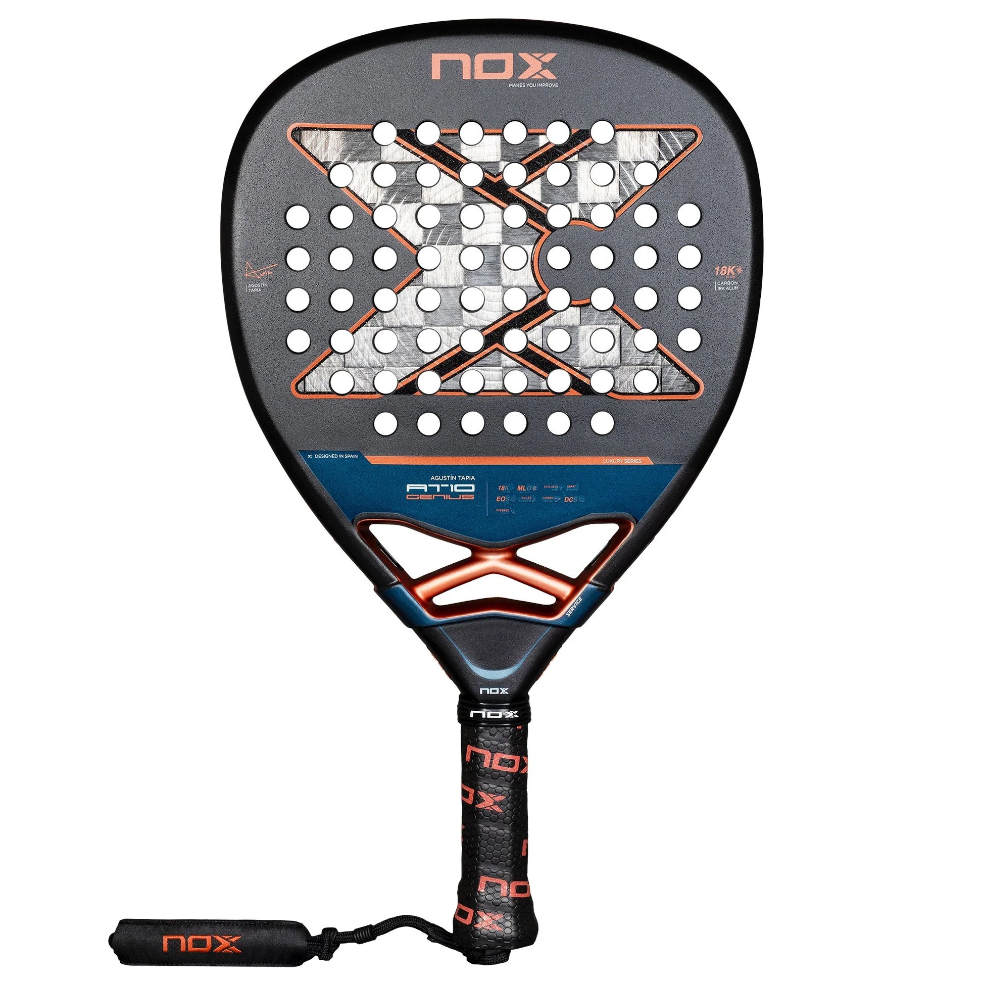 NOX AT10 Genius Attack 18K Alum Padel Racket - Cover