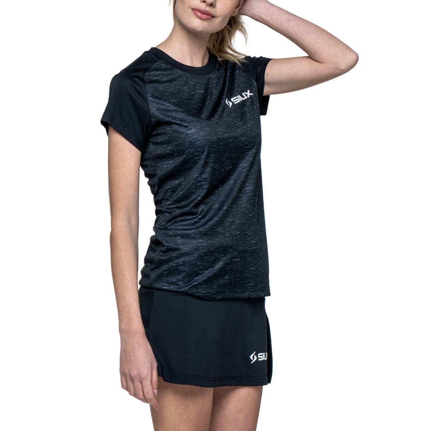 Siux Club 26 Women's Padel T-Shirt - Black - Alternate Front