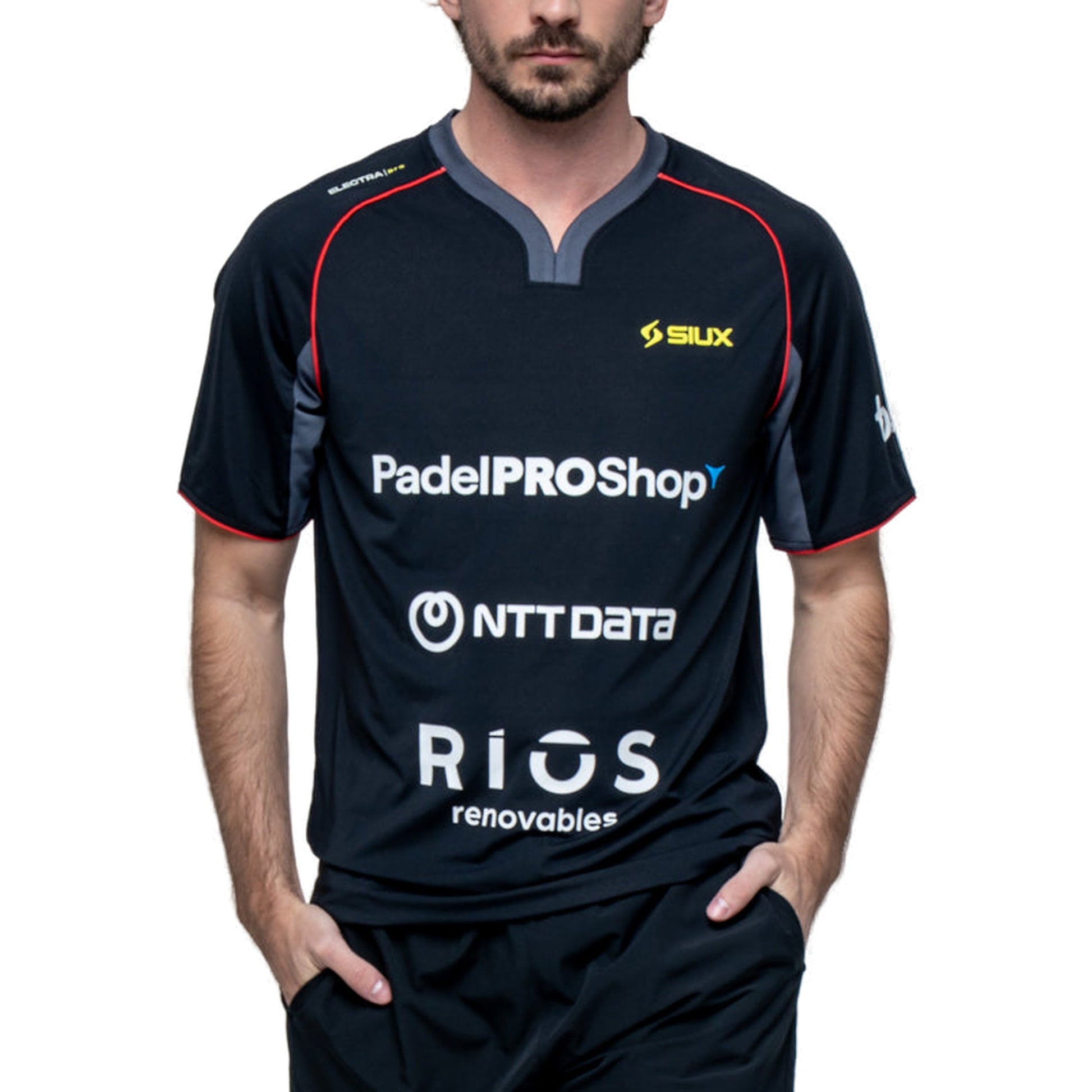 Siux Electra x Stupa 26 Men's Padel T-Shirt - Front Full View