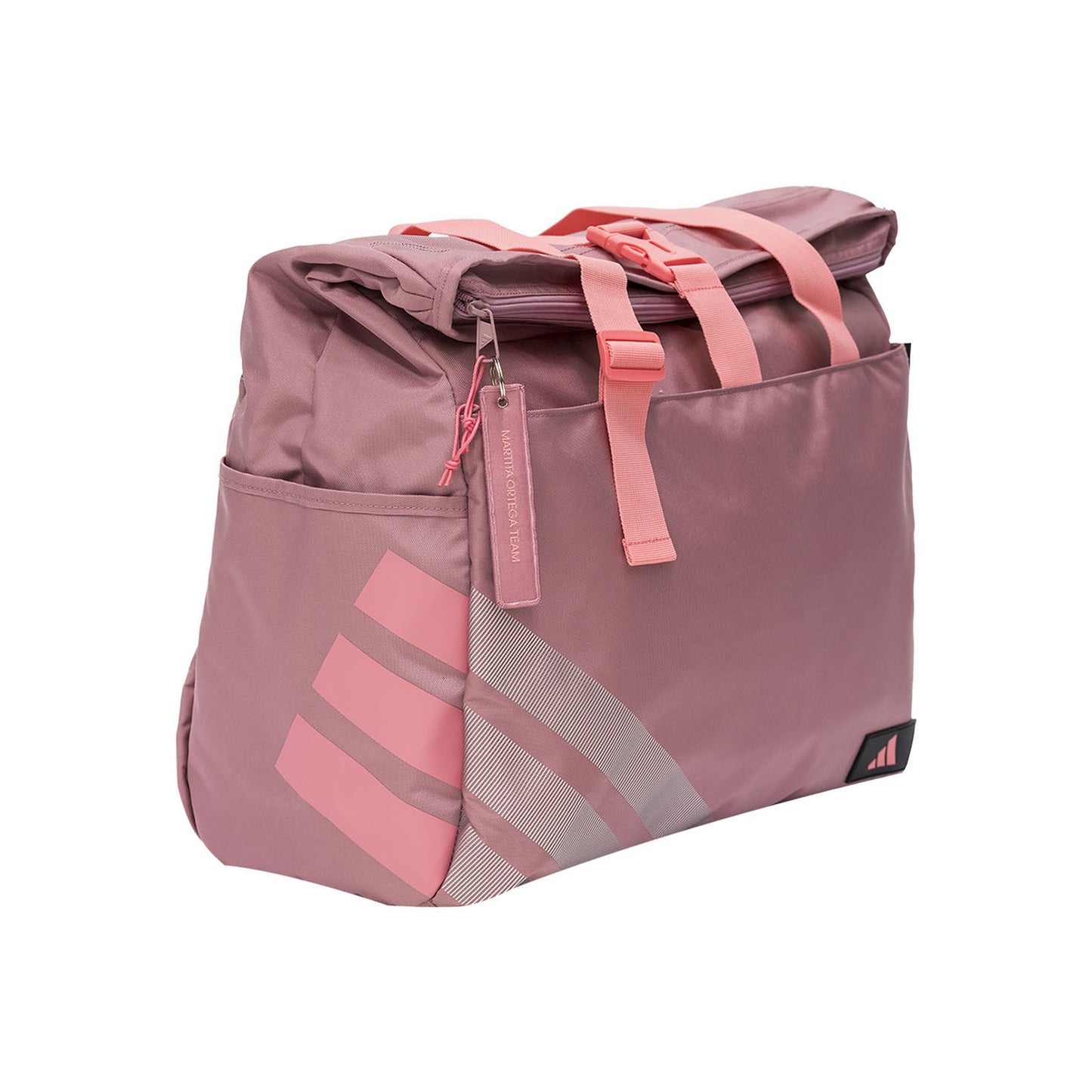 Adidas Weekend Padel Bag 2026 - Pink/Black - Front three-quarter view