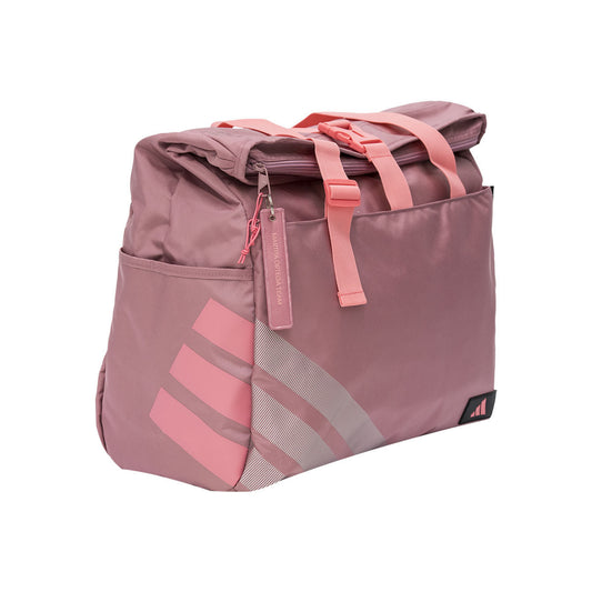 Adidas Weekend Padel Bag 2026 - Pink/Black - Front three-quarter view