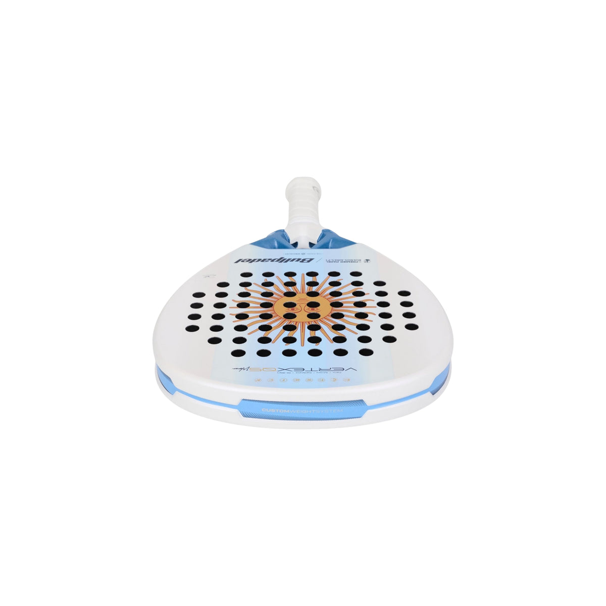 Bullpadel Vertex 05 Women Argentina LTD 2026 Padel Racket — crown view (Canva comparison)