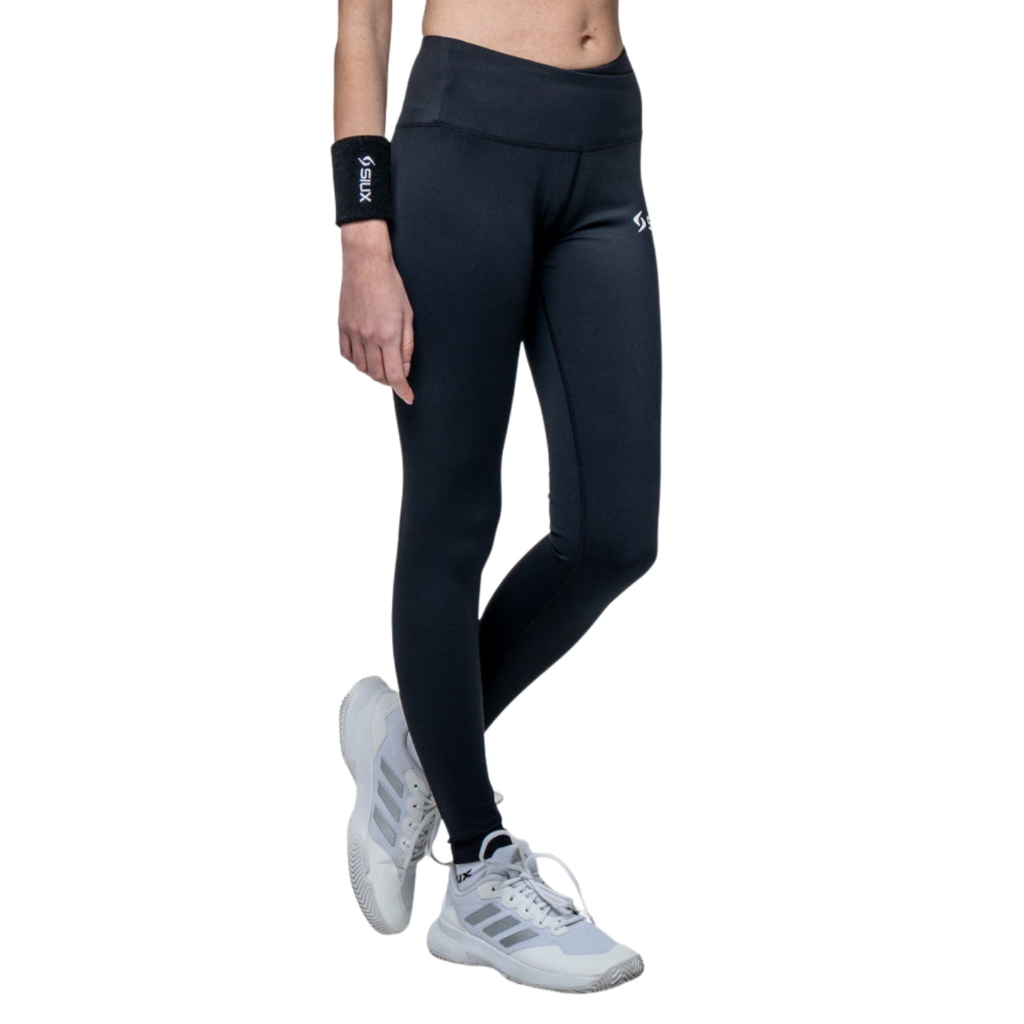 Siux Basic 26 Women's Padel Leggings - Black - Movement View