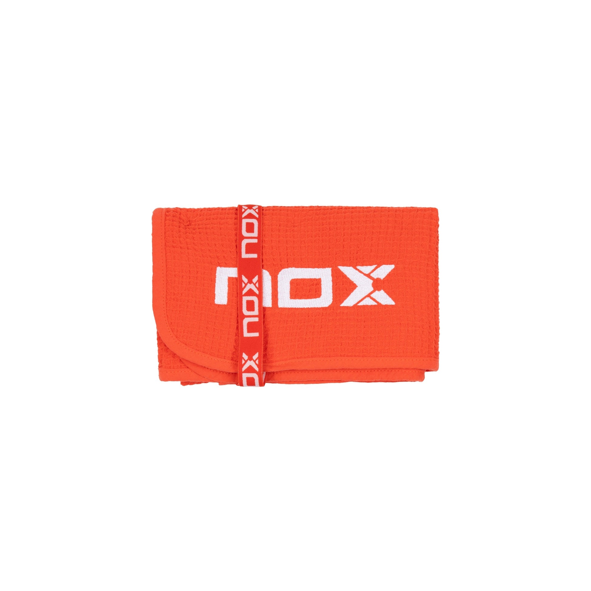 NOX Cotton Padel Towel 50x90cm - Red/White - Folded with Elastic Band