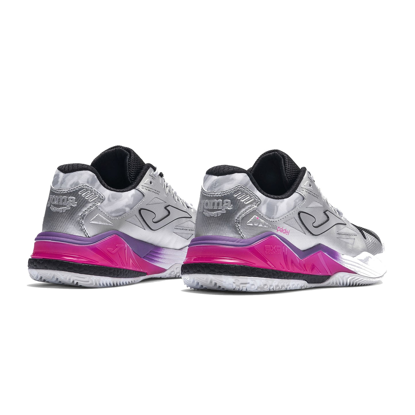 Joma Spin Lady 2612 Padel Shoes - Light Gray - Back