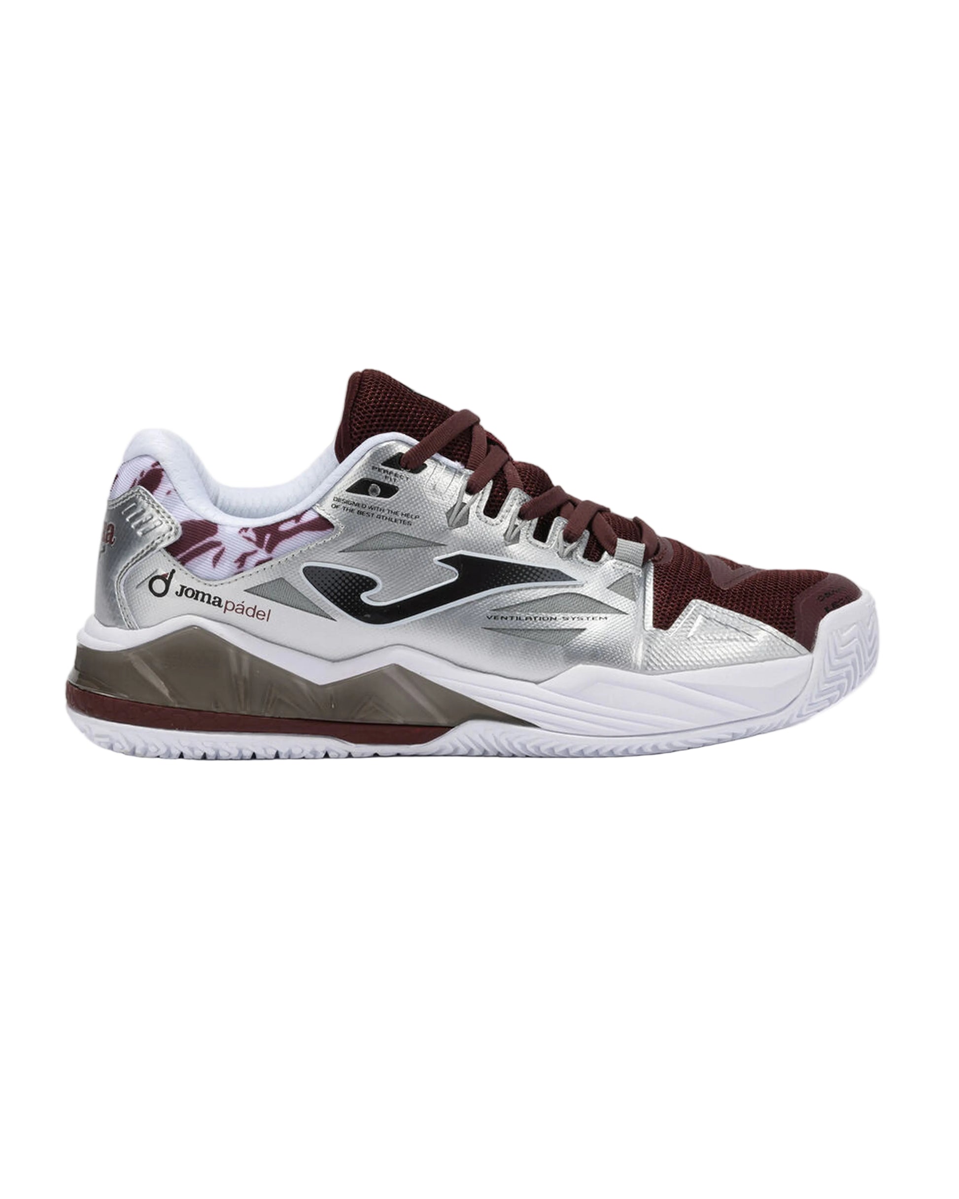 Joma Spin Men 2512 Padel Shoes Men - Maroon - Side