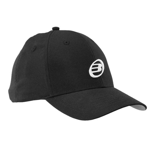 Bullpadel BPG261 Padel cap, front view, black curved peak