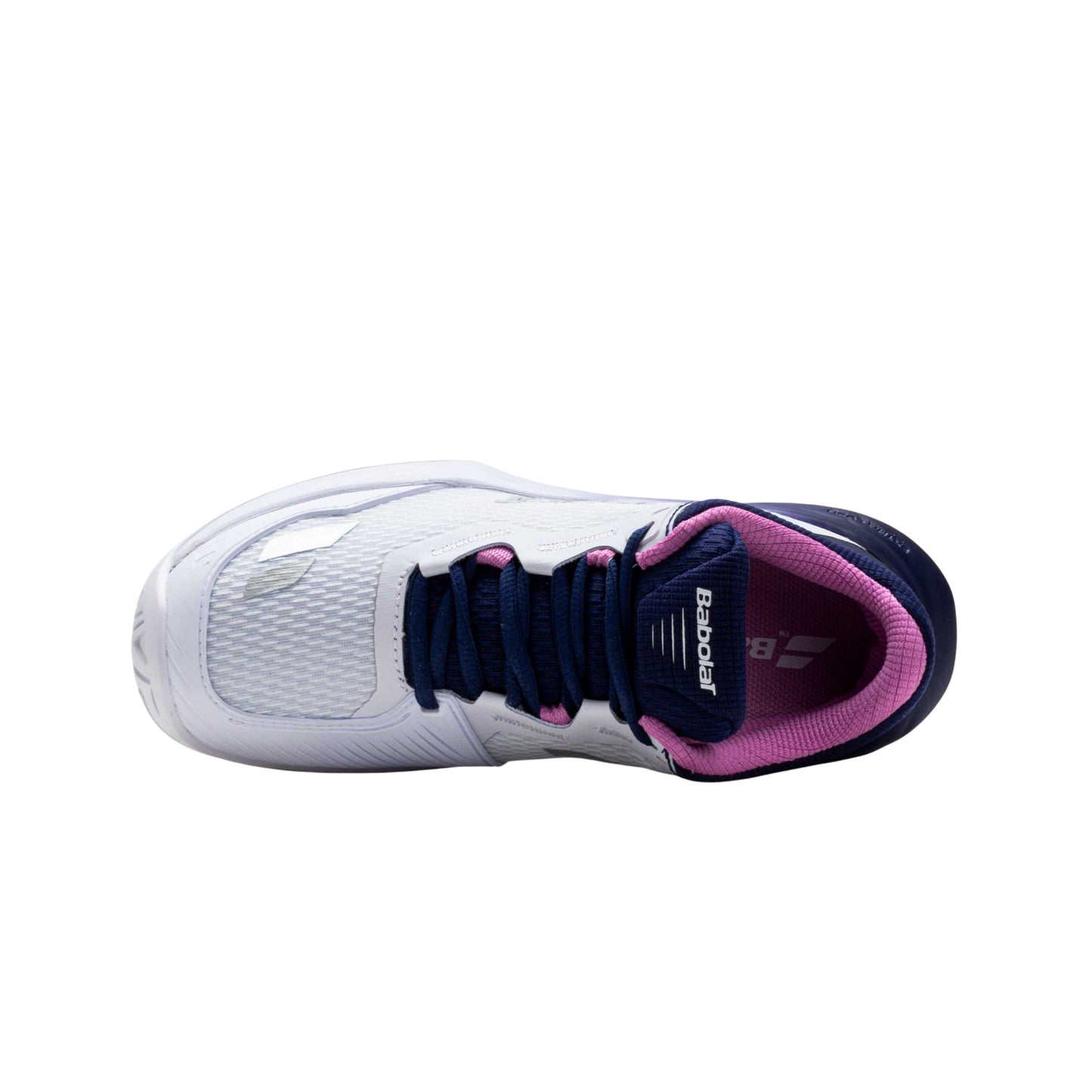 Babolat SFX 4 All Court Shoes Women - White/Purple — top-down view