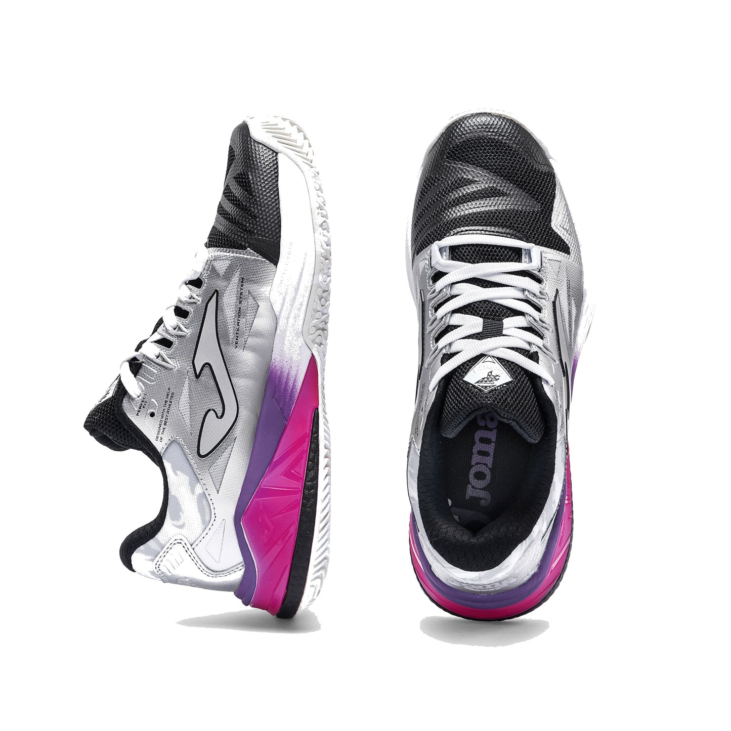 Joma Spin Lady 2612 Padel Shoes - Light Gray - Top