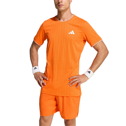 Adidas Tennis Climacool+ Freelift Tee Pro Men - Pure Orange - Model Front