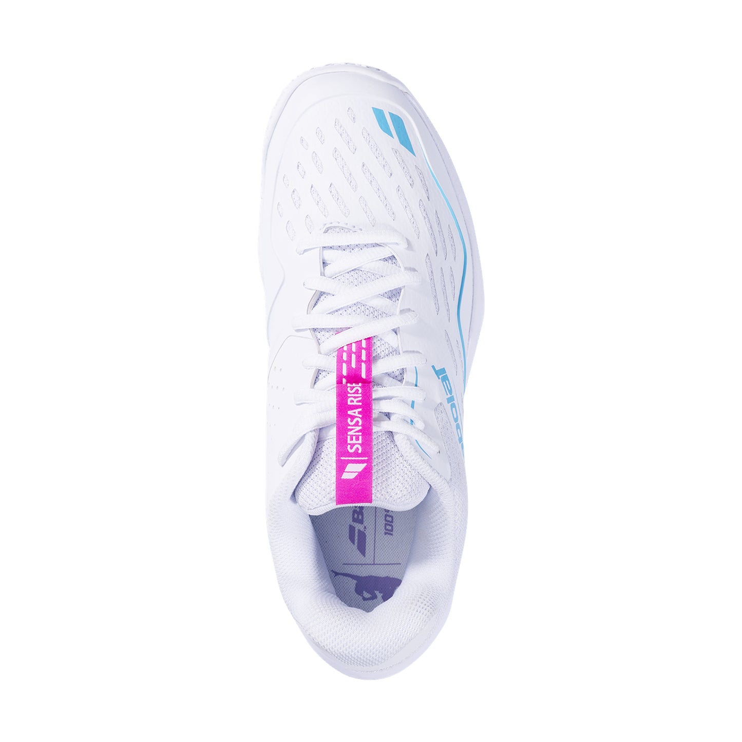 Babolat Sensa Rise Padel Shoes Women - White/Rhodamine Red - Top