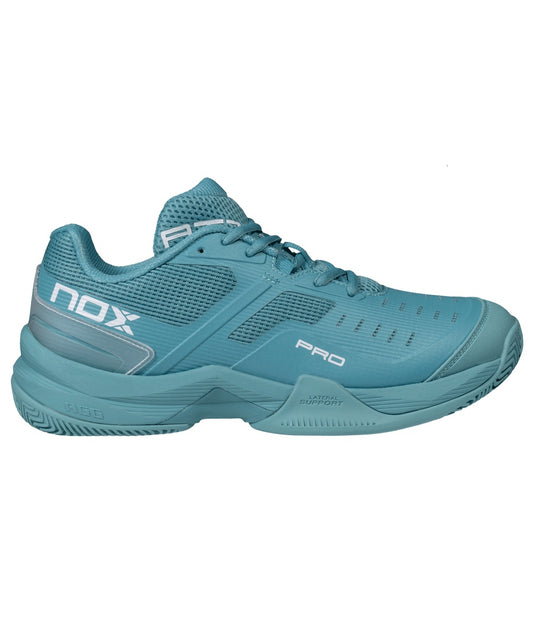 NOX AT10 Pro Turquoise/White Padel Shoes - Side