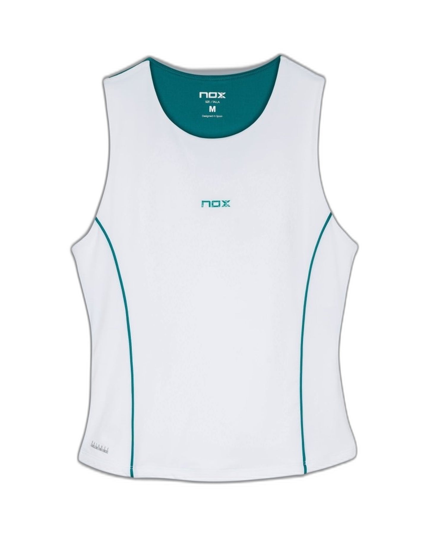 NOX Women's Pro Tank Top - White/Ivy Green - front