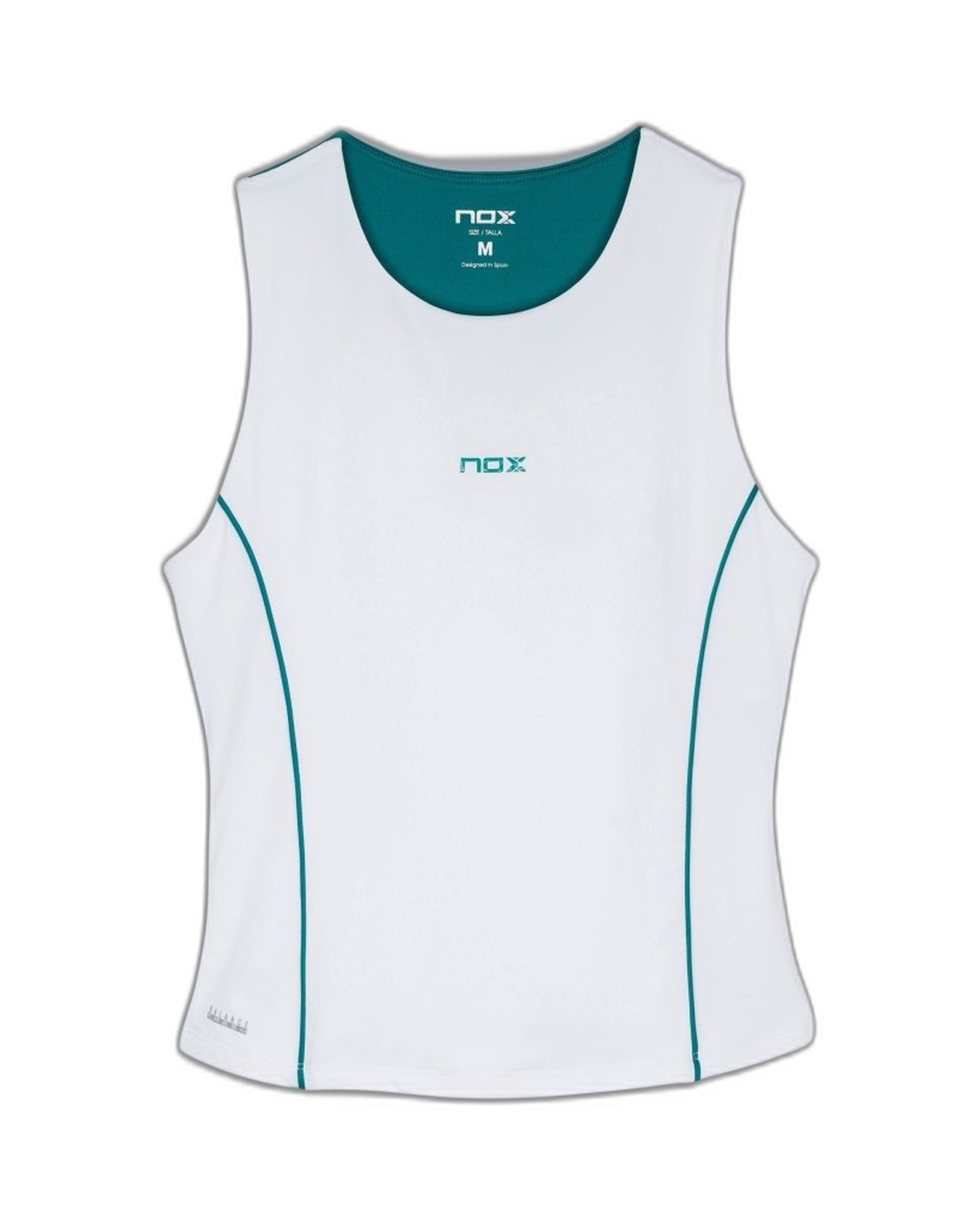 NOX Women's Pro Tank Top - White/Ivy Green - front