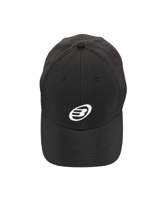 Bullpadel BPG261 Padel cap, front view, black with logo