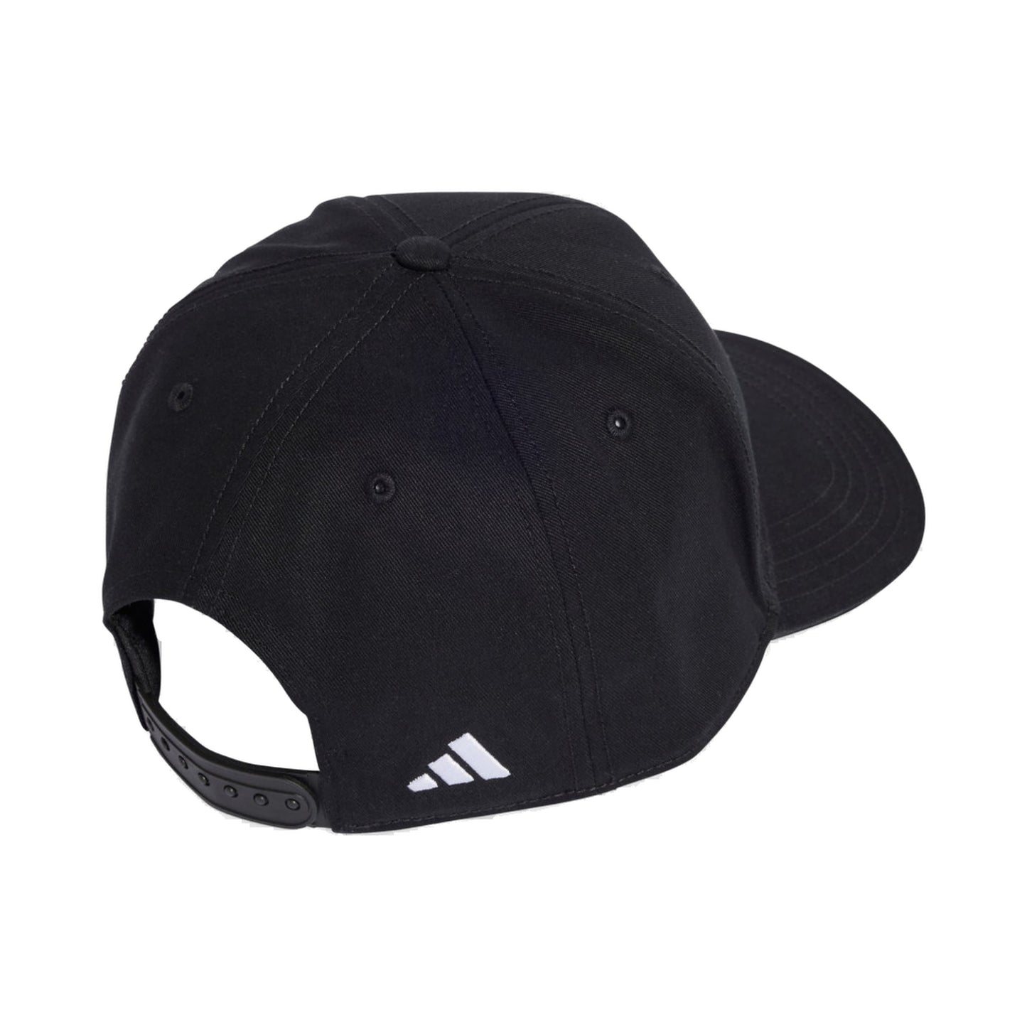 Adidas Stadium trucker cap, back view with snapback closure