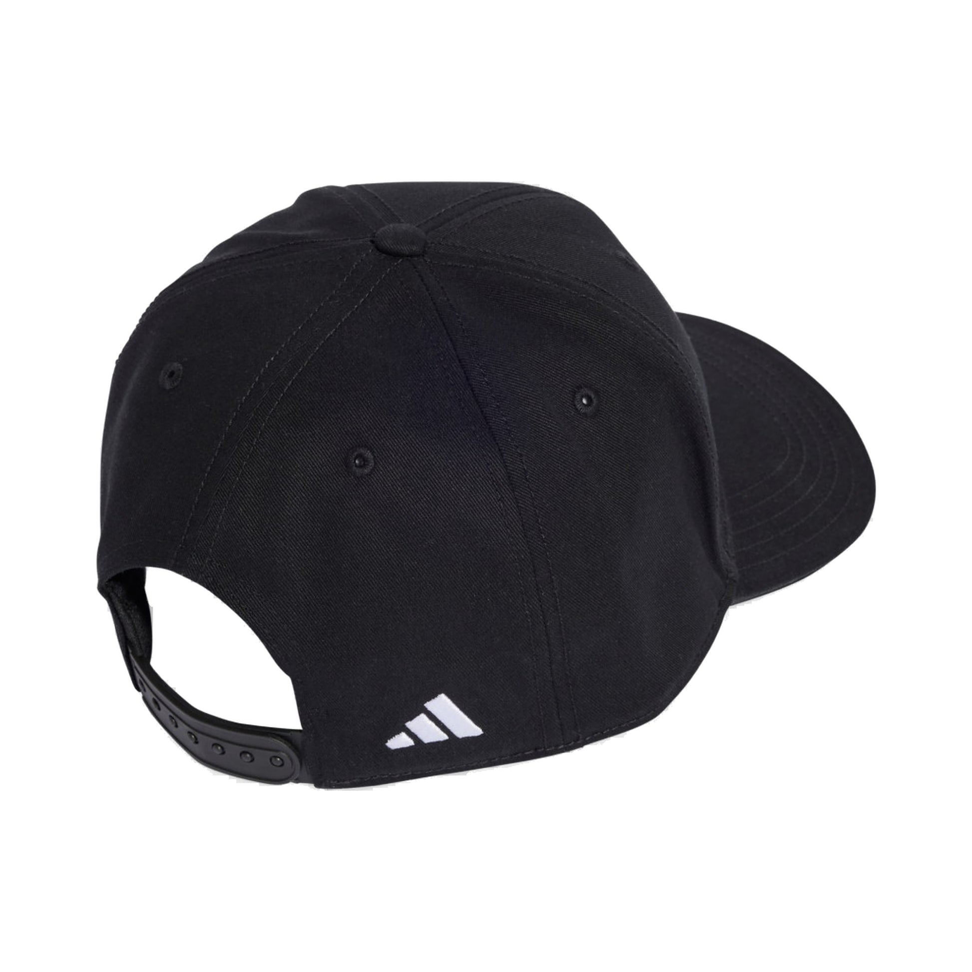 Adidas Stadium trucker cap, back view with snapback closure