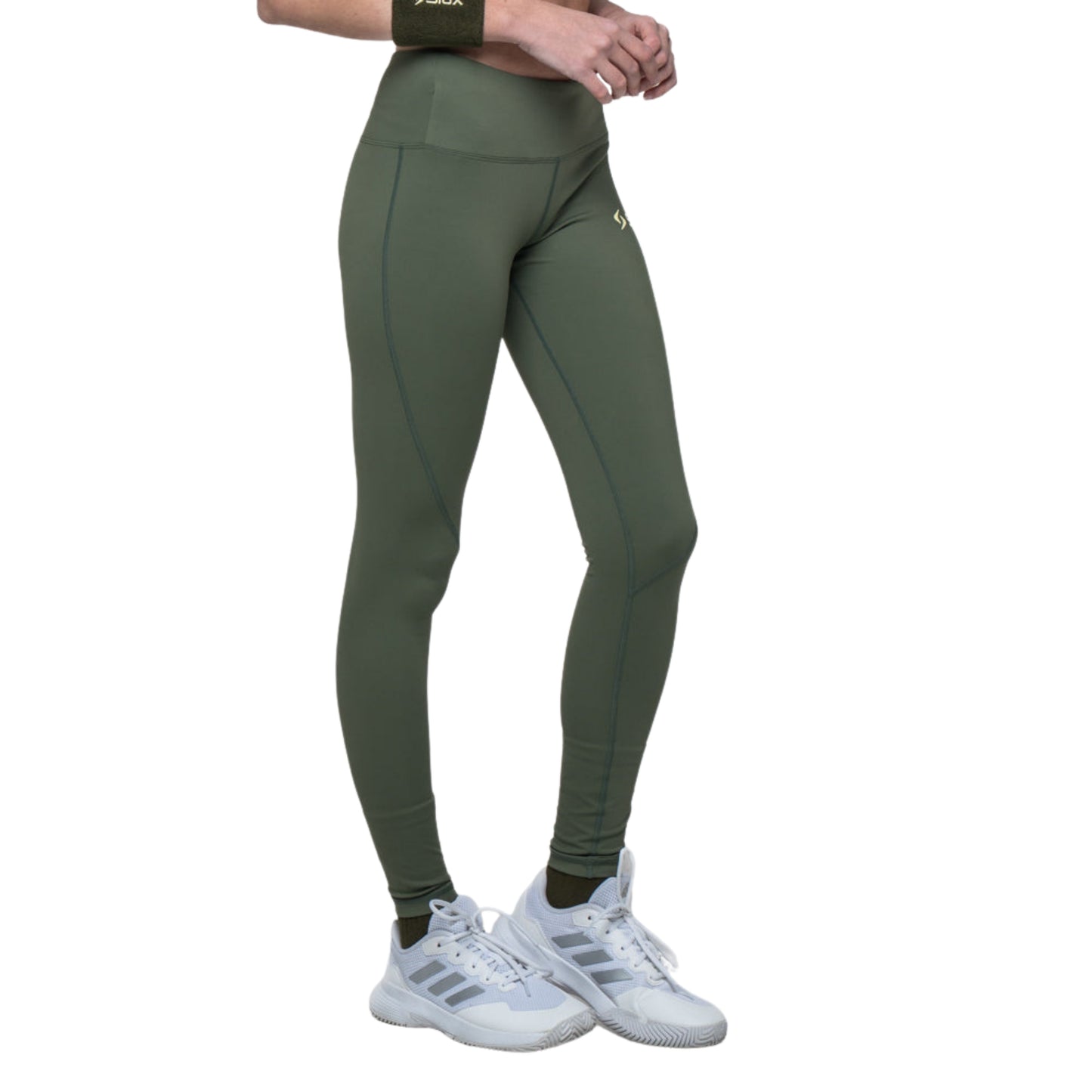 Siux Gareh 26 Women's Green Padel Leggings - Angled Front-Side View