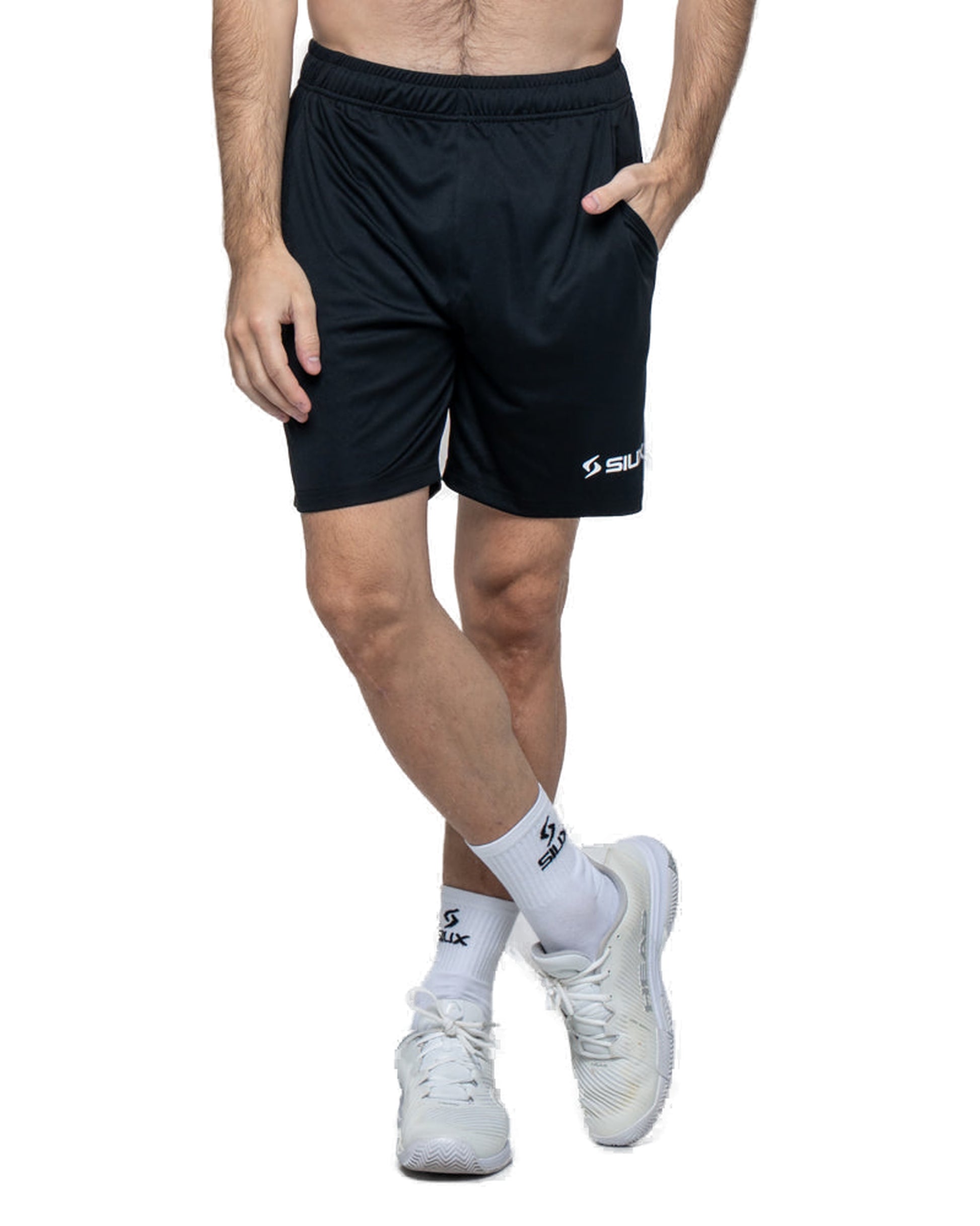 Siux Club 26 Men's Padel Shorts - Black - Front