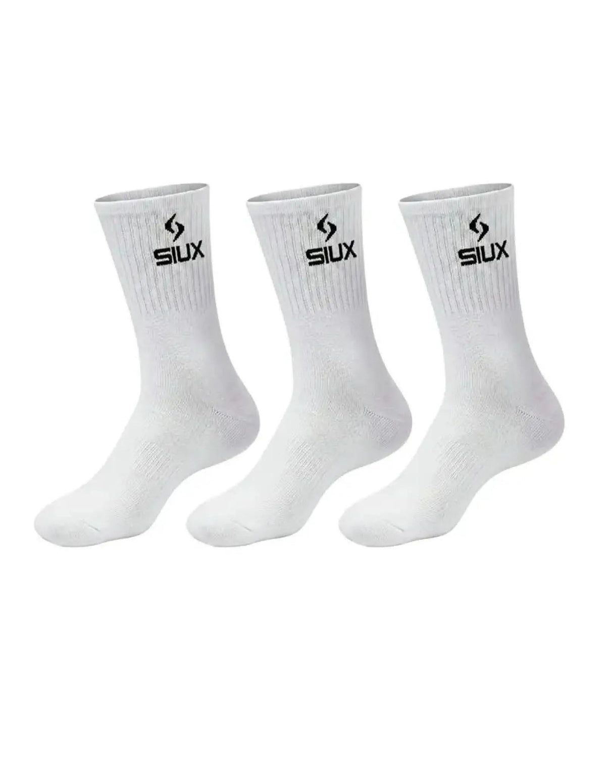 Siux Basic 26 High Padel Socks 3-Pack - White - Three-Pack Hero