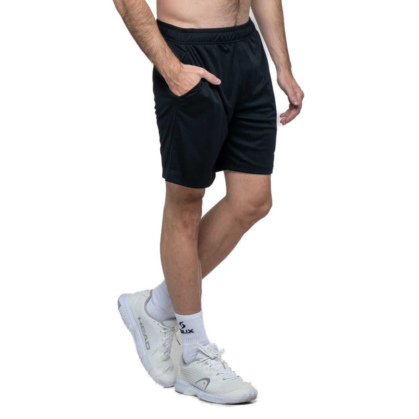 Siux Club 26 Men's Padel Shorts - Black - Front Three-Quarter