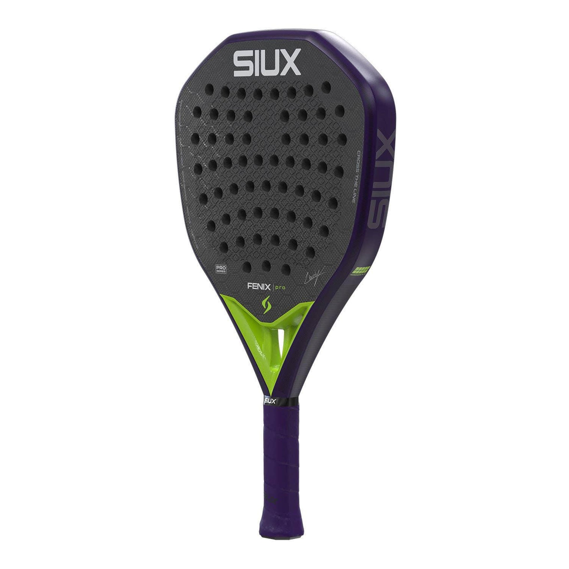 Siux Fenix Pro 2026 Glow Purple Padel Racket - Front Right