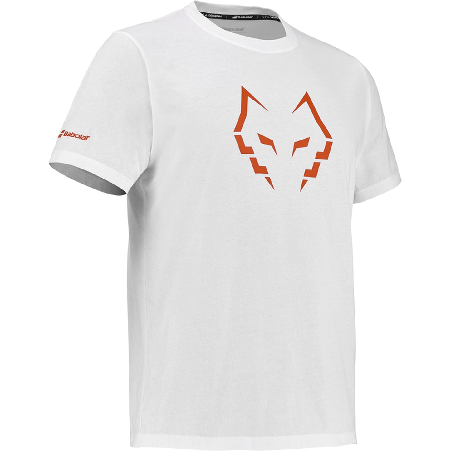 Babolat Lebron Cotton T-Shirt - White/Orange - Side
