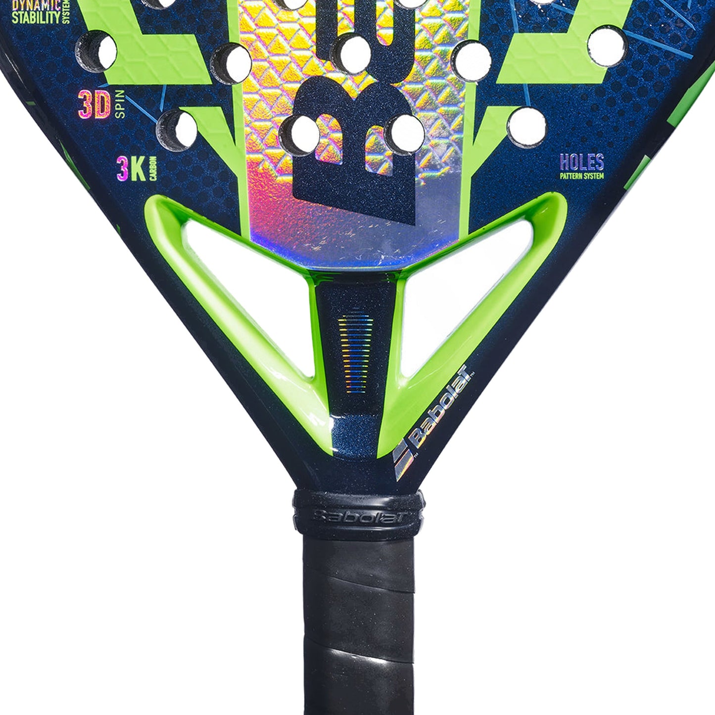 Babolat Viper LeBron 3.0 Green Padel Racket - Throat Detail
