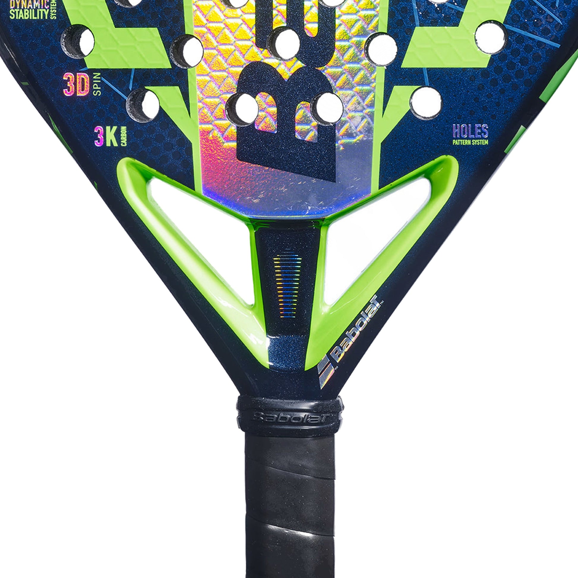 Babolat Viper LeBron 3.0 Green Padel Racket - Throat Detail