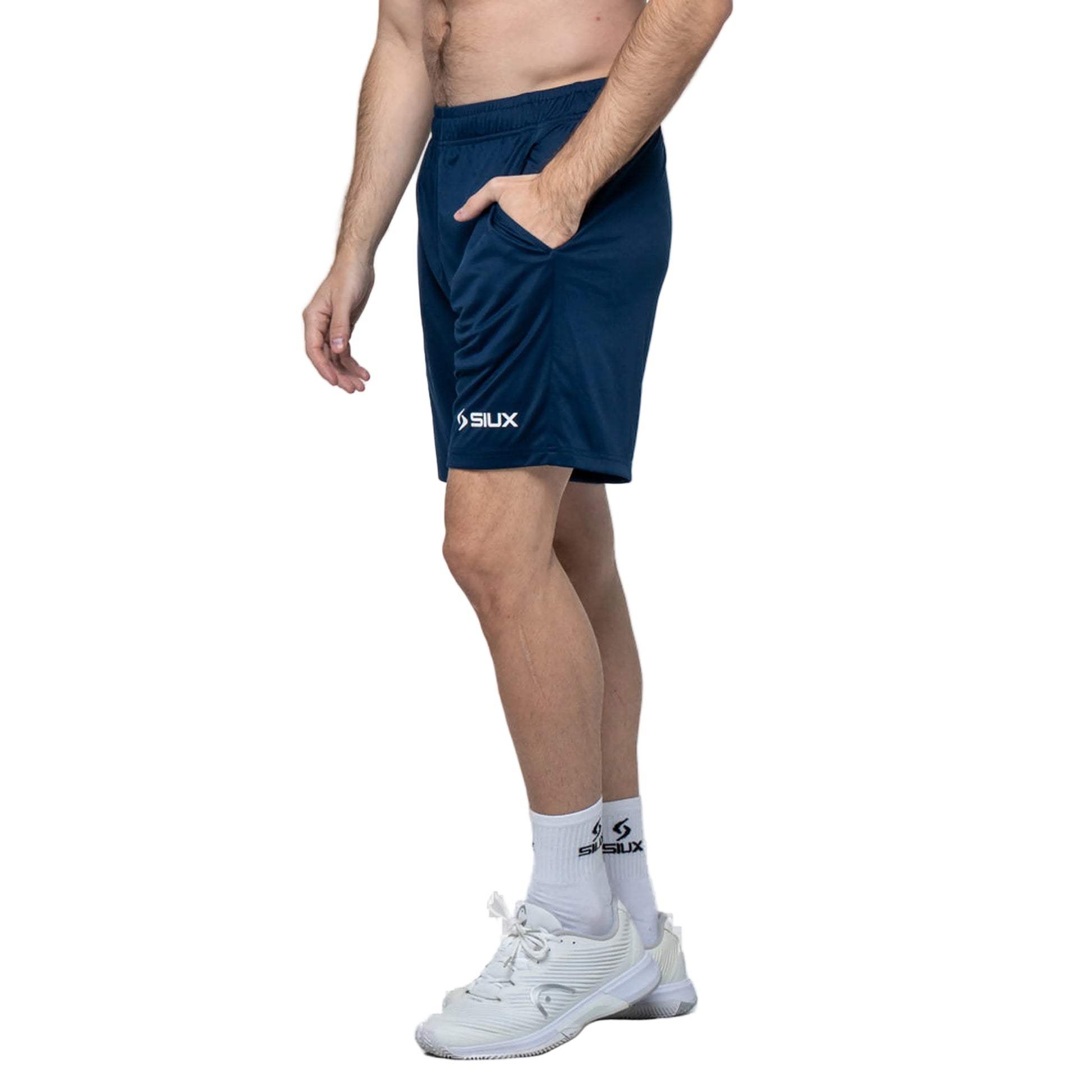 Siux Club 26 Men's Padel Shorts - Navy - Side View