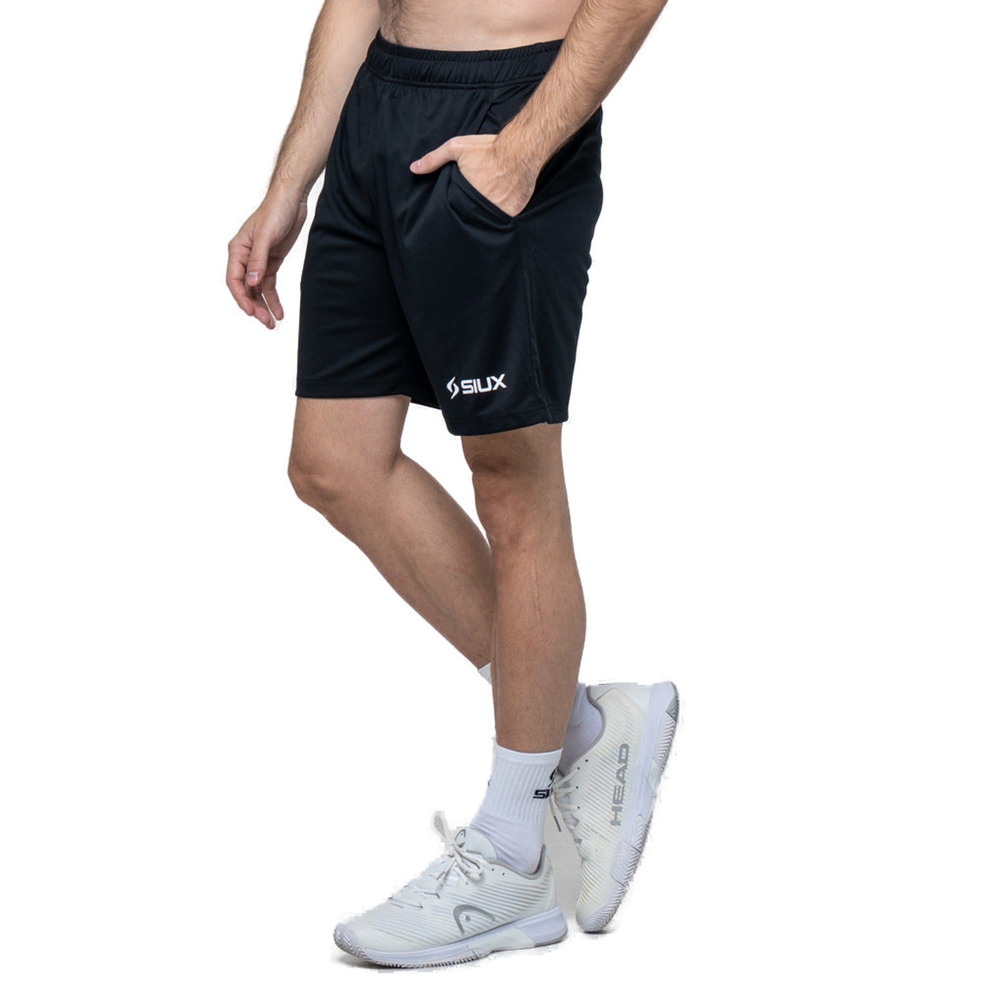 Siux Club 26 Men's Padel Shorts - Black - Side View