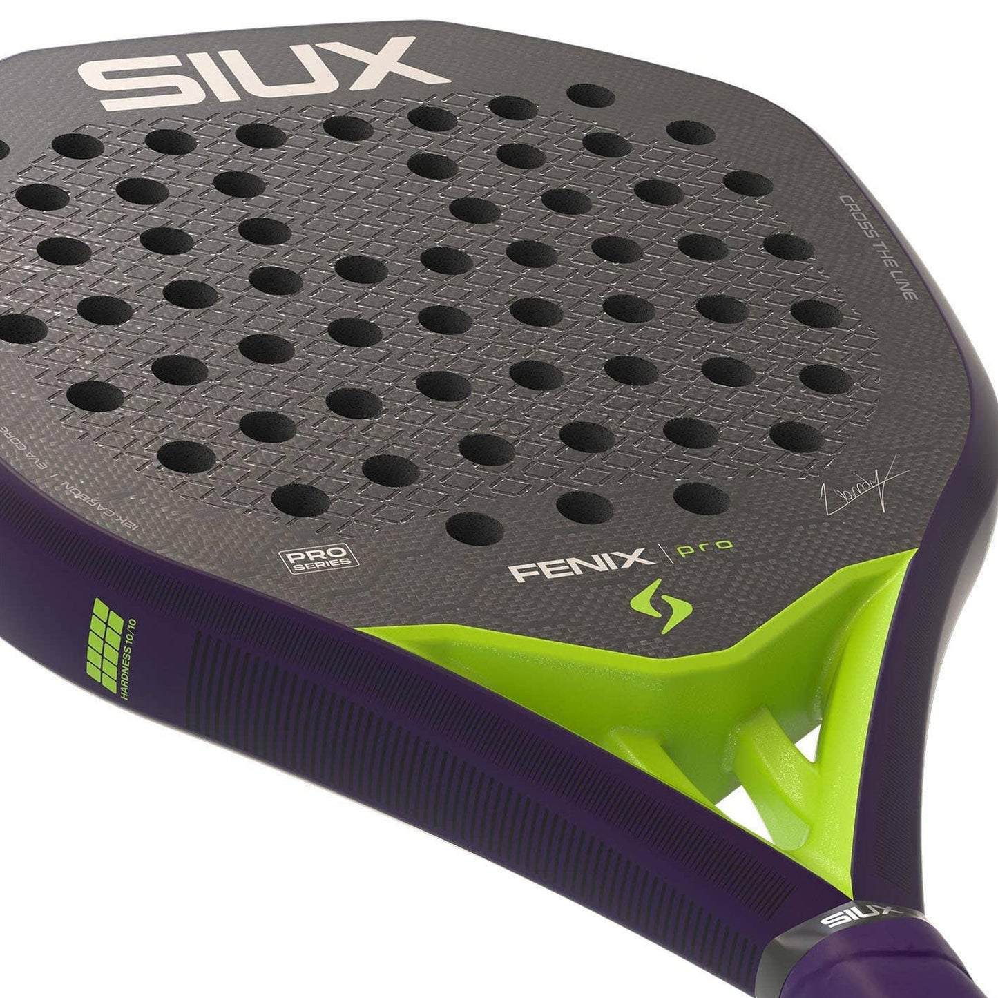 Siux Fenix Pro 2026 Glow Purple Padel Racket - Face Detail