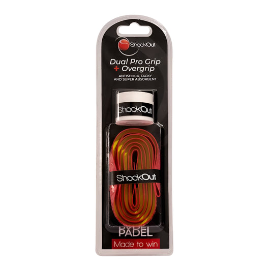 ShockOut Dual Pro Padel Racket Grip Set - Red - Cover