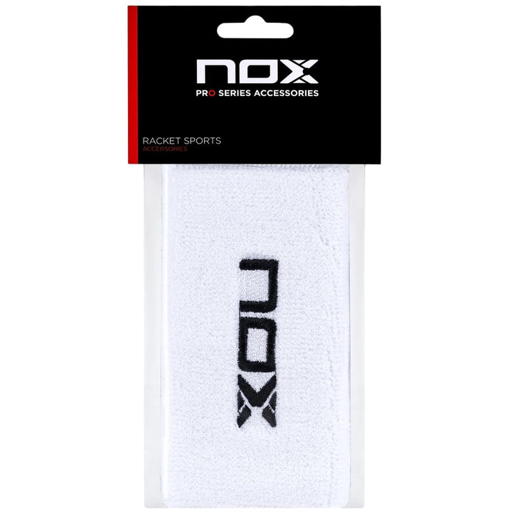 NOX Long Wristband - 2 Pack — White & Black Logo