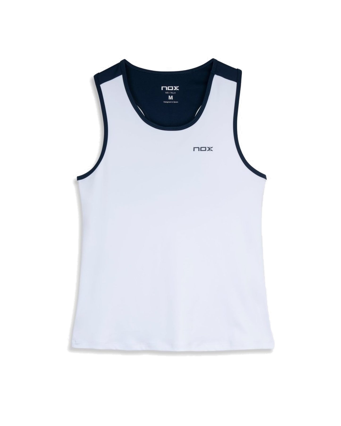 NOX Team Tank Top Women - White/Navy Blue - Front