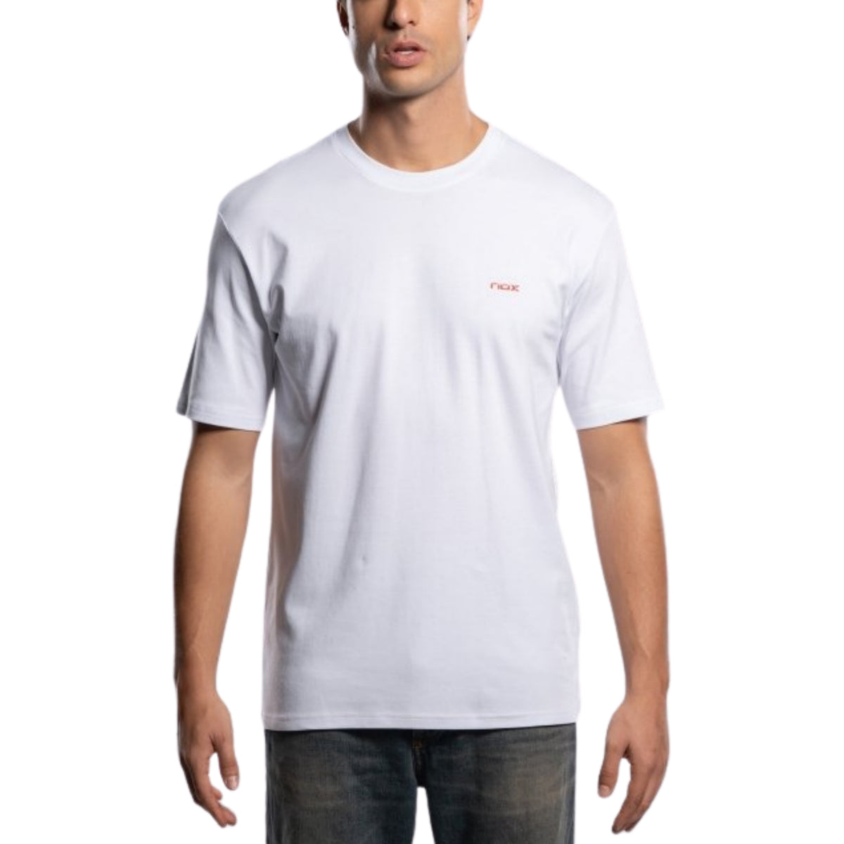 NOX Mens CORP T-Shirt White - model full-length front