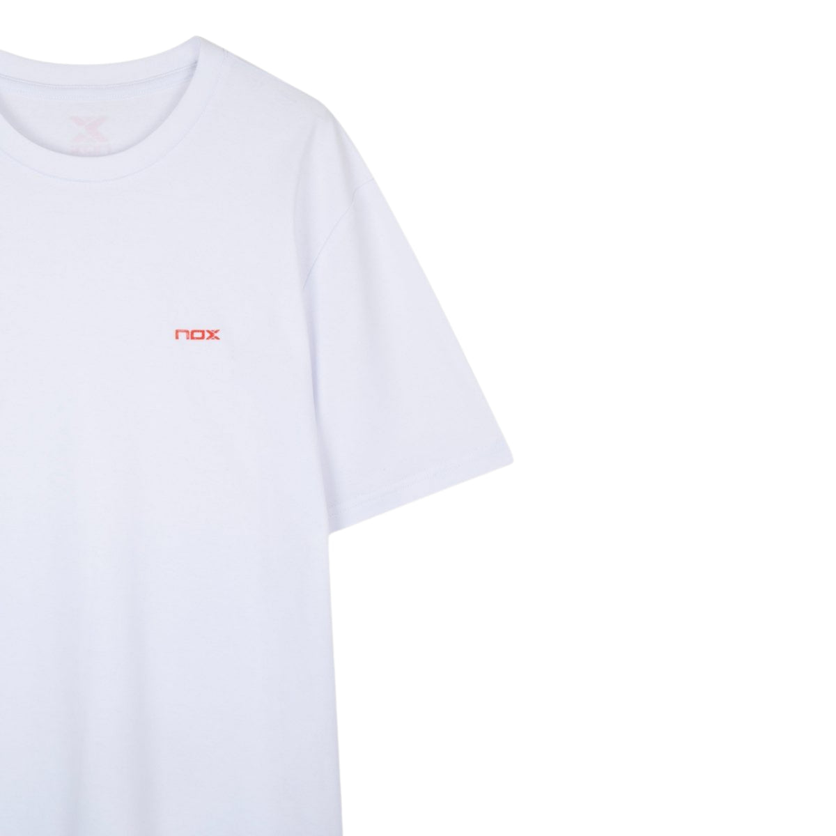 NOX Mens CORP T-Shirt White - front logo detail