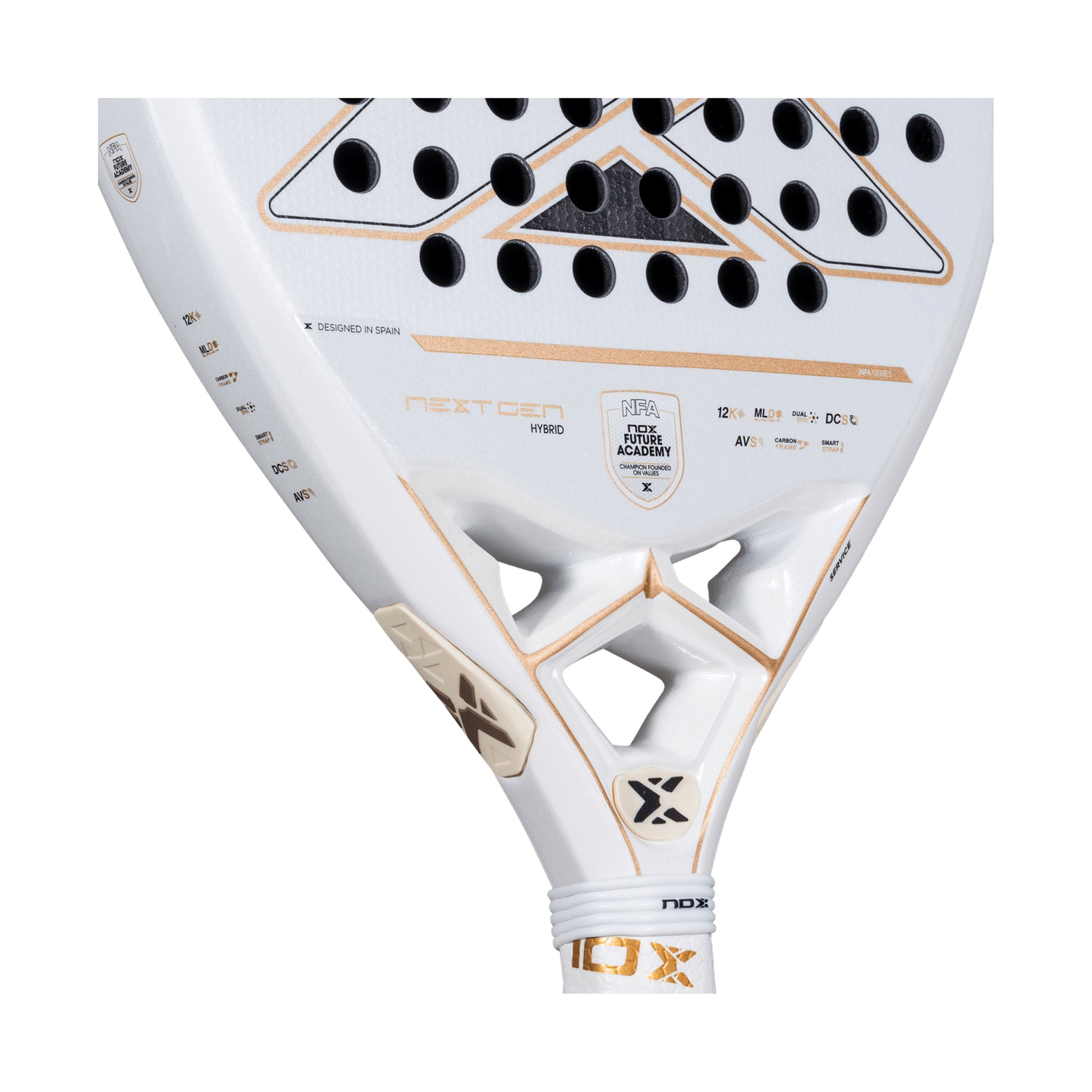 NOX NextGen Pro Hybrid 12K NFA Series 2026 Padel Racket - Throat Detail