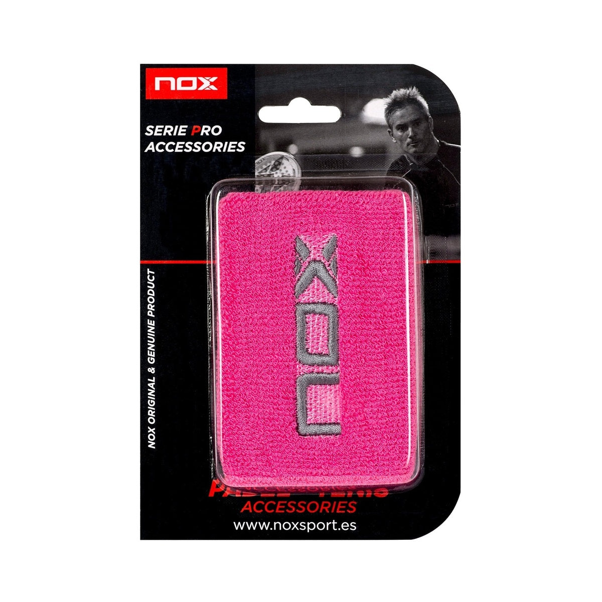 NOX Wristband Pink/White Logo