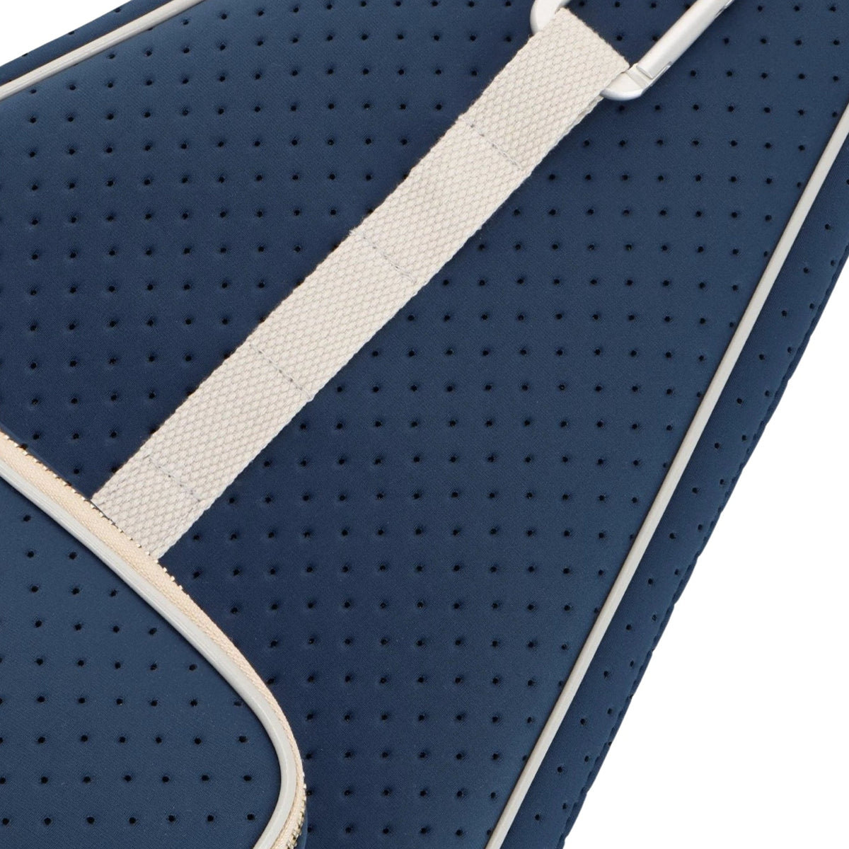 Osaka Neoprene Padel Sleeve - Navy - neoprene fabric and clip detail